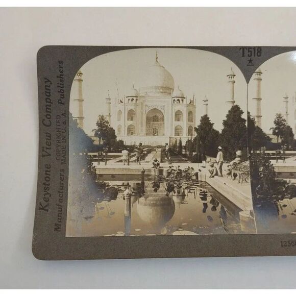 Taj Mahal India Photograph Keystone Stereoview Card - Picture 2 of 7